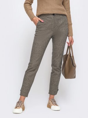 Теплі жіночі штани з кишенями сірі - фото