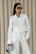 Стильний літній брючний костюм з льону білого кольору, XL(50)