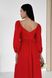 Дизайнерское летнее платье из льна красного цвета, 42-44