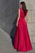 Шелковое вечернее платье в пол красного цвета, L(48)