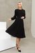 Елегантна сукня міді з плісированою спідницею чорна, S(44)