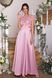Длинное вечернее платье в пол розовое, XL(50)
