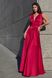 Шелковое вечернее платье в пол красного цвета, L(48)
