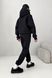 Теплый женский спортивный костюм черного цвета, XL(50)