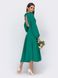 Нарядне шифонове плаття зі спідницею-сонце зеленого кольору, M(46)