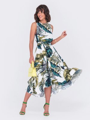 Барвиста літня сукня максі з бавовни - фото