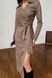 Стильне замшеве плаття міді з розрізом на нозі бежеве, XL(50)