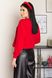 Кофта жіноча з трикотажу на ґудзиках червона, XL(50)