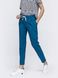 Укороченные летние брюки зауженного кроя синие, XS(42)