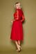 Нарядне плаття-міді з вишивкою червоне, L(48)