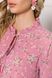 Розовое шифоновое платье с цветочным принтом, L(48)