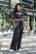 Жіночий велюровий спортивний костюм чорного кольору, XL(50)