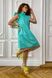 Літня сукня трапеція з бавовни без рукавів бірюзова, XL(50)