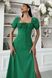 Летнее платье макси зеленого цвета в горошек, XL(50)