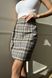 Тепла твідова юбка міні в клітинку, XL(50)