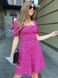 Принтована сукня з розкльошеною спідницею рожева, M(46)
