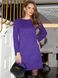 Теплое трикотажное платье мини фиолетового цвета, S(44)