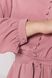 Жіноче плаття міді зі спідницею сонце-кльош рожеве, M(46)