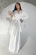 Елегантна вечірня сукня з шовку білого кольору, S(44)