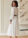 Белое весеннее платье рубашка с принтом в горошек, L(48)