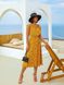 Легкое летнее платье желтого цвета с принтом, XL(50)