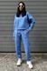 Теплый спортивный костюм на флисе голубого цвета, XL(50)