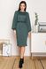 Трикотажное платье футляр офисное зеленого цвета, 54