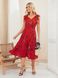 Легка літня сукня червоного кольору з принтом, S(44)