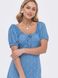 Приталеное летнее платье с цветочным принтом голубое, XL(50)