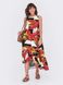 Красочное летнее платье А-силуэта из хлопка, XL(50)