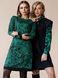 Красива сукня міді із ангори з принтом зелене, S(44)