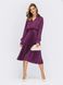 Шелковое платье миди с юбкой-плиссе фиолетового цвета, S(44)
