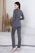 Женский брючный костюм в офисном стиле серый, M(46)