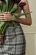 Женская твидовая юбка мини в клетку, XL(50)