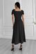 Летнее платье макси черного цвета в горошек, XL(50)