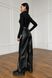 Модный кожаный комбинезон черного цвета, XL(50)