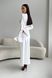 Нарядний жіночий костюм з атласу білого кольору, XL(50)