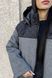 Стильна зимова куртка з комбінованої тканини, L-XL
