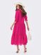 Розовое летнее платье из прошвы свободного кроя, 48-50
