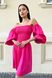 Літня лляна сукня міні рожевого кольору, XL(50)
