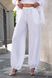 Повітряний брючний костюм білого кольору, L-XL