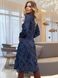 Стильна сукня міді синього кольору з принтом, 52