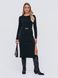 Чорне трикотажне плаття з розрізом на нозі, XL(50)