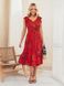 Легкое летнее платье красного цвета с принтом, XL(50)