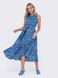 Шовкове літнє плаття з квітковим принтом синє, S(44)