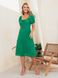 Трендова сукня-кльош з прошви зеленого кольору, L(48)