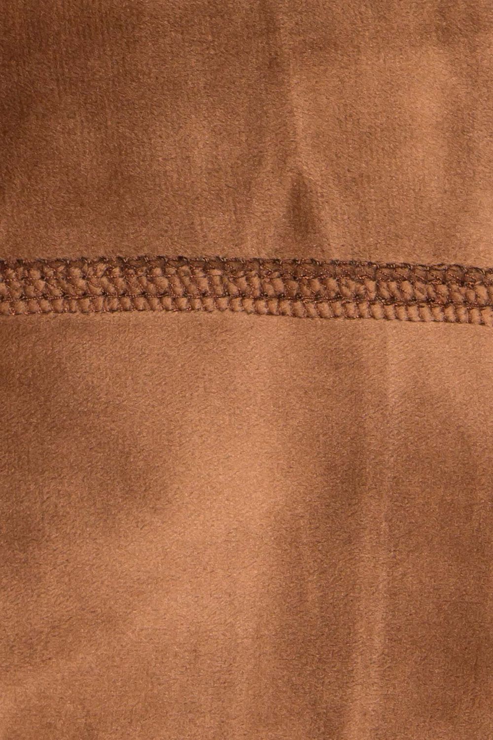 Шкіряні легінси утеплені коричневого кольору - фото