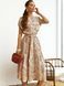 Літнє плаття міді з квітковим принтом, бежеве, 44-46