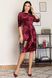 Красивое бархатное платье-футляр бордовое, 54