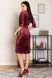 Красивое бархатное платье-футляр бордовое, 54